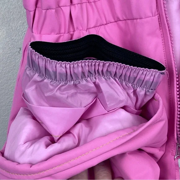 Obermeyer Girls Snoverall Hot Pink Ski Bib Pants 55018 Adjusrtable Size 6 Winter - Picture 10 of 16